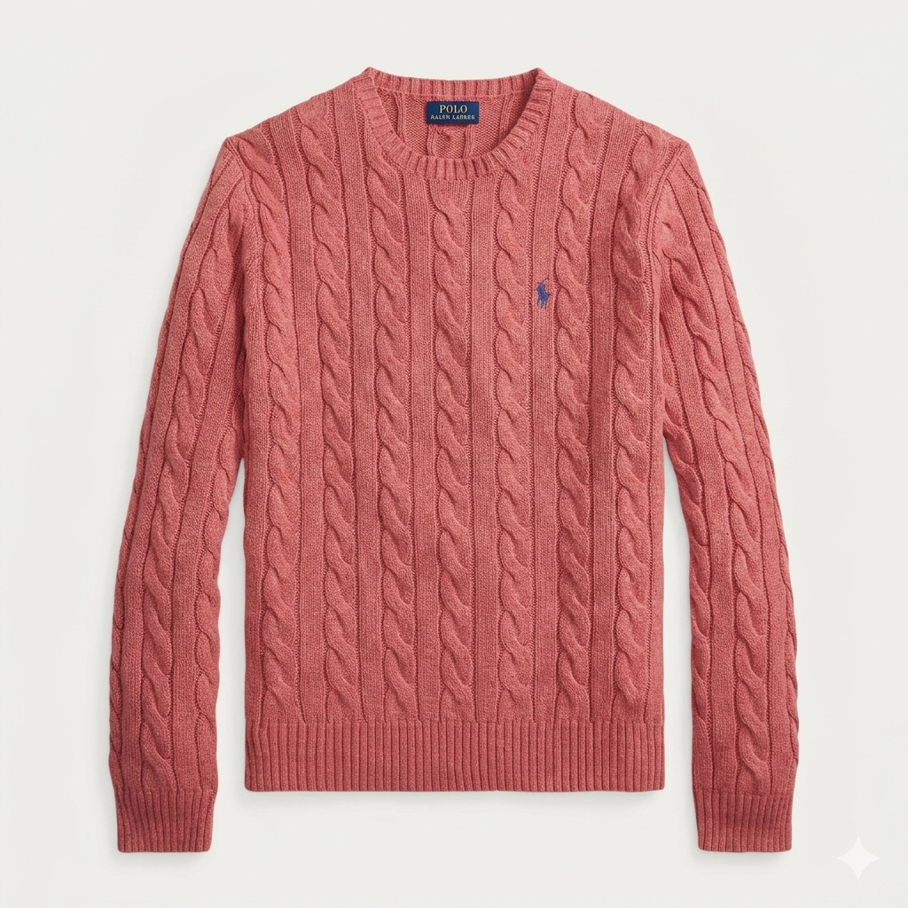 Jersey de Algodón con Cuello Redondo y Logo Bordado