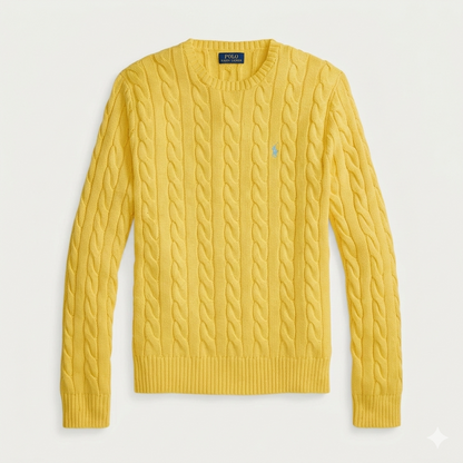 Jersey de Algodón con Cuello Redondo y Logo Bordado